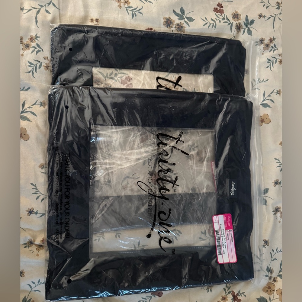 Thirty-One Navy Top-A-Tote set of two